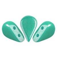 Les perles par Puca® Amos beads Opaque green turquoise luster 63130/14400
